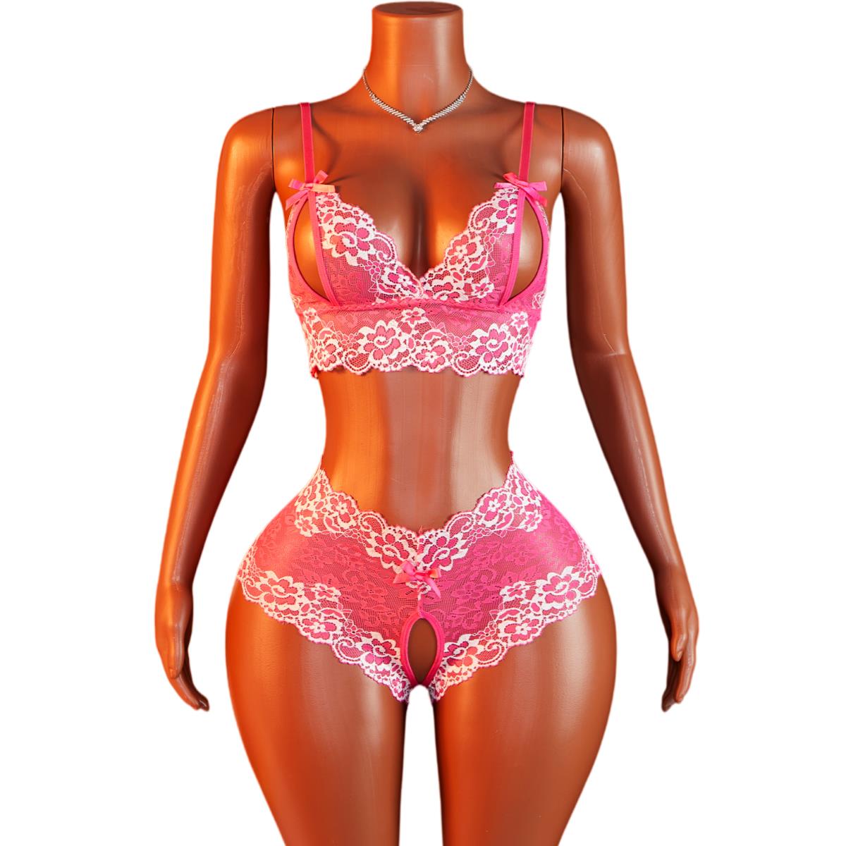 Cami Top Lace - Women's Sexy Lingerie Set Sling Open