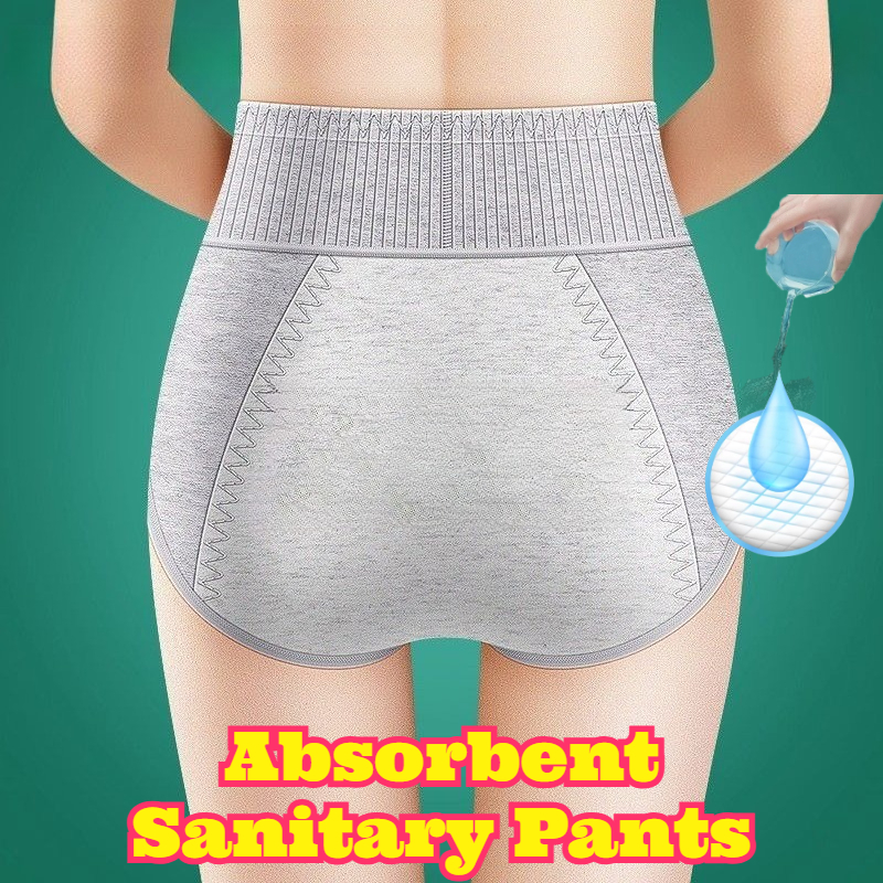 Period Panty Absorbent - Women High Waist Period Underwear Cotton