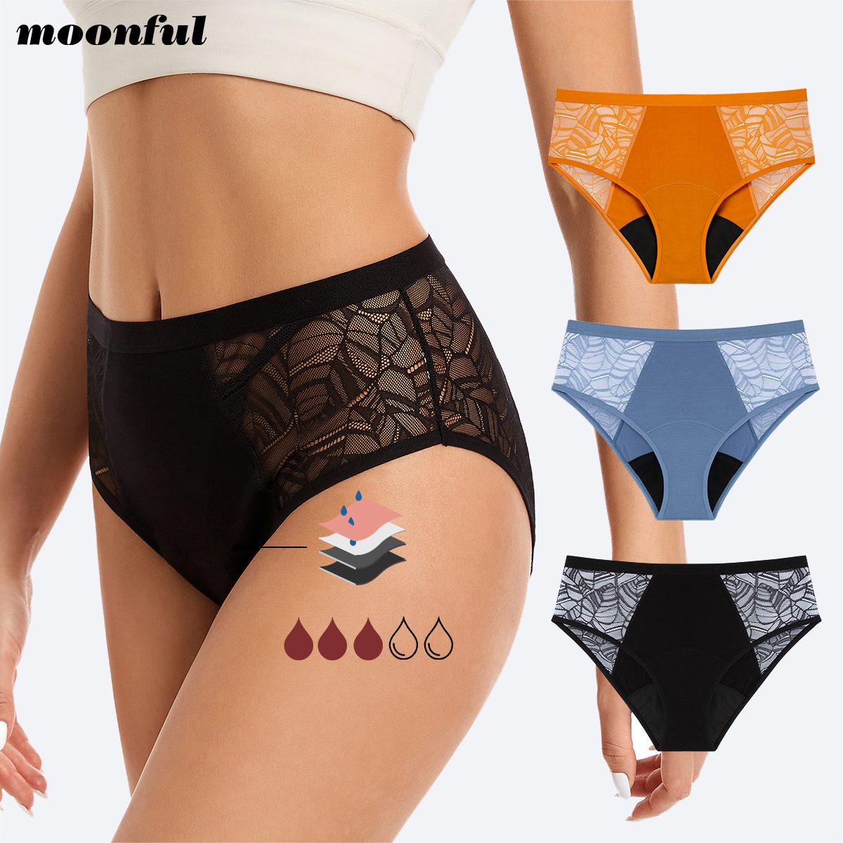 Moonful Women's Menstrual Pant - Period Panty Absorbent avaliação e preço