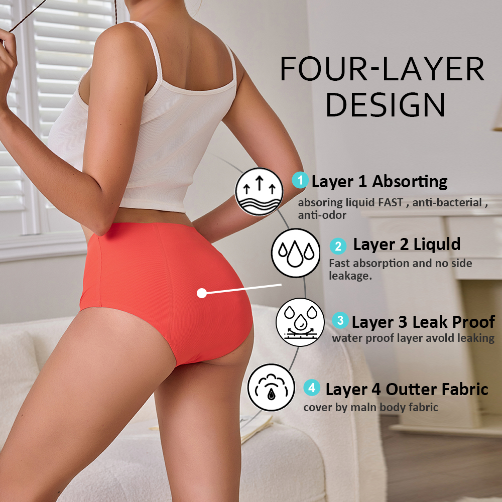 Hot Sale Mid-Rise Seamless Men - Period Panty Absorbent avaliação e preço