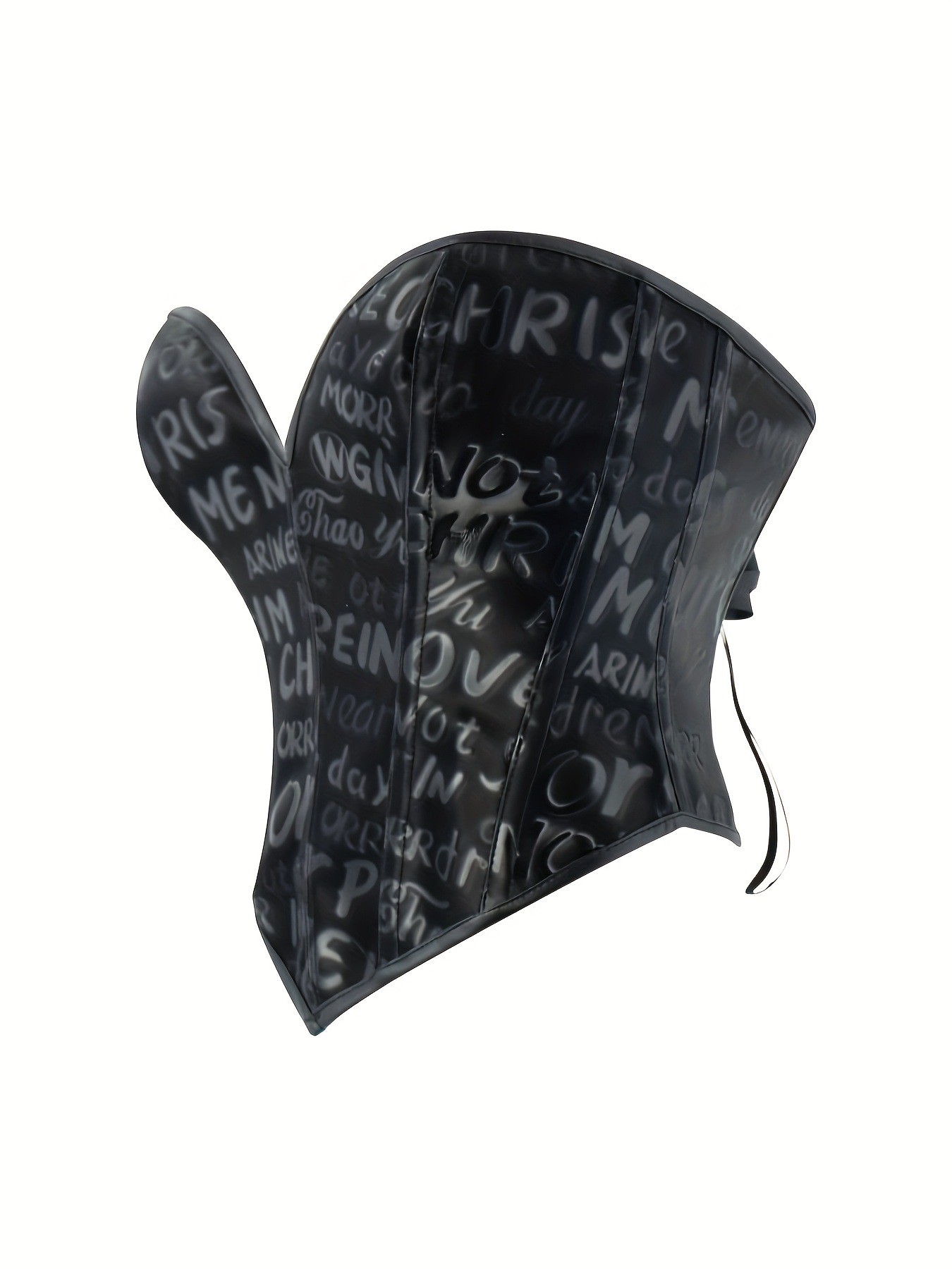 Black letter printed strapless - Corset Waist Cinch avaliação e preço
