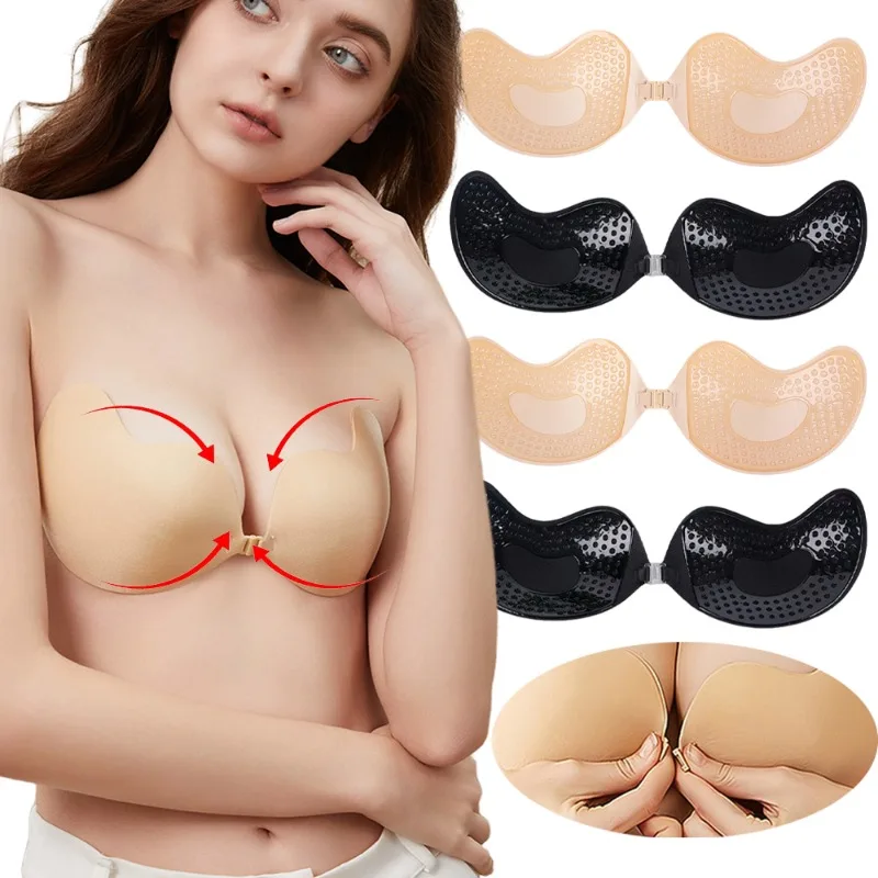 1/2Pc Invisible Push Up Bra Su - Strapless Bra Backless avaliação e preço