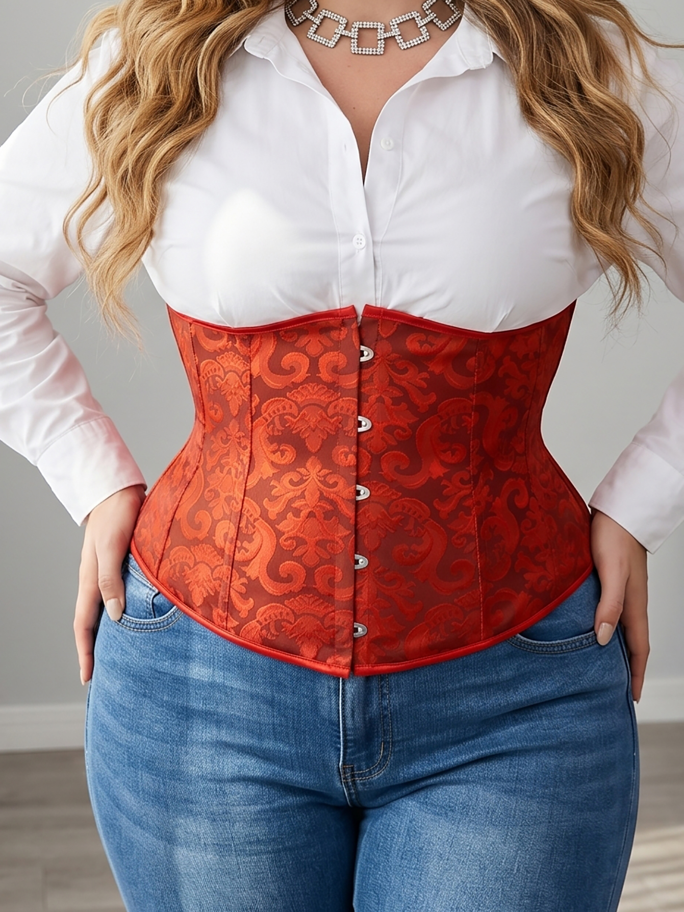 Women's Plus Size Court Lace W - Corset Waist Cinch avaliação e preço