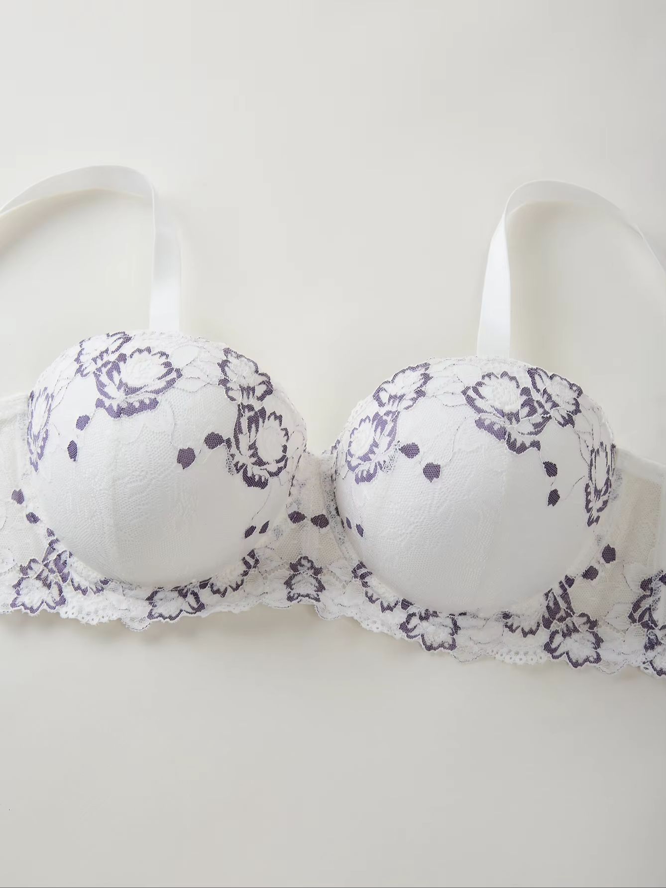 Plus Size Lace & Embroidery Wo - Push Up Bra Padded avaliação e preço