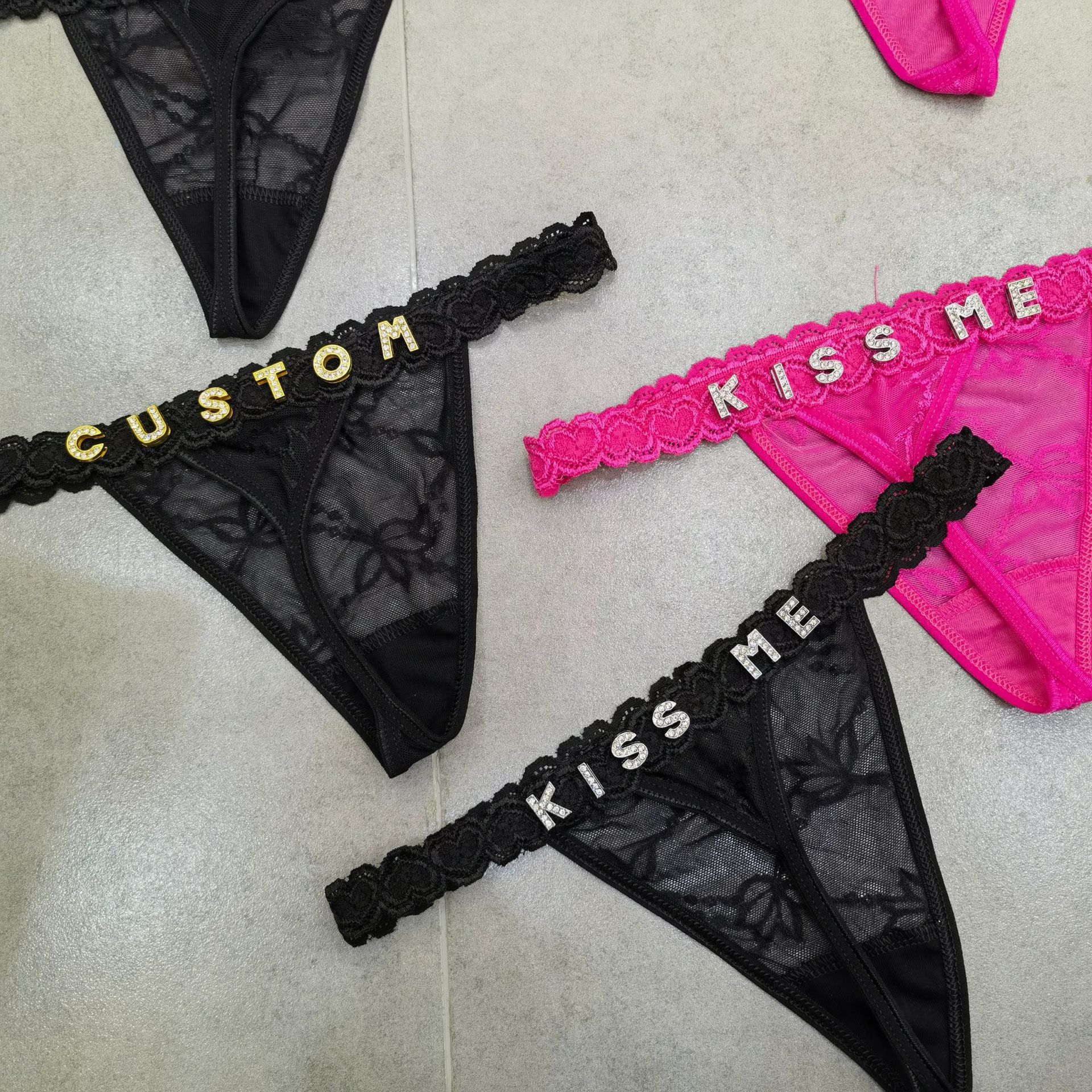 Customize Thongs Crystal Name  - Thong Bikini Women avaliação e preço