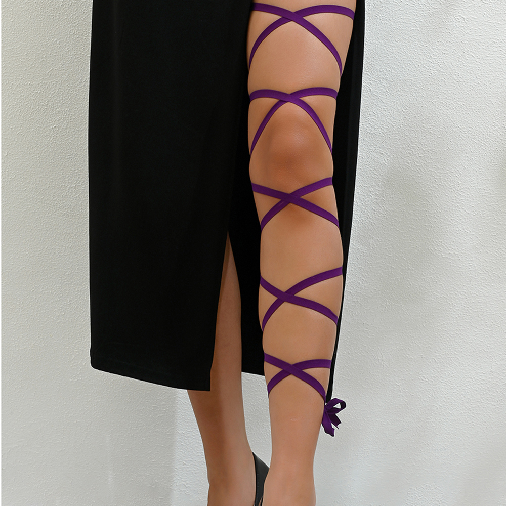 Punk Arm Wrap Elastic Crossed  - Garter Belt Set avaliação e preço
