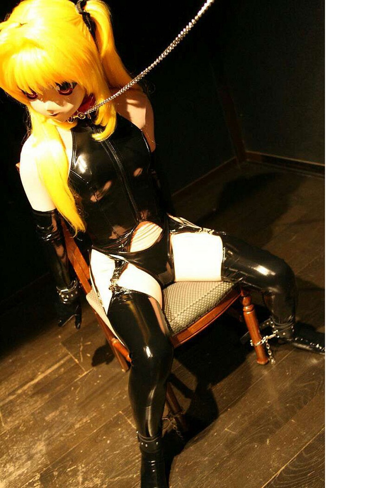 4PCS/SET Wet Look PVC Catsuit  - Garter Belt Set avaliação e preço