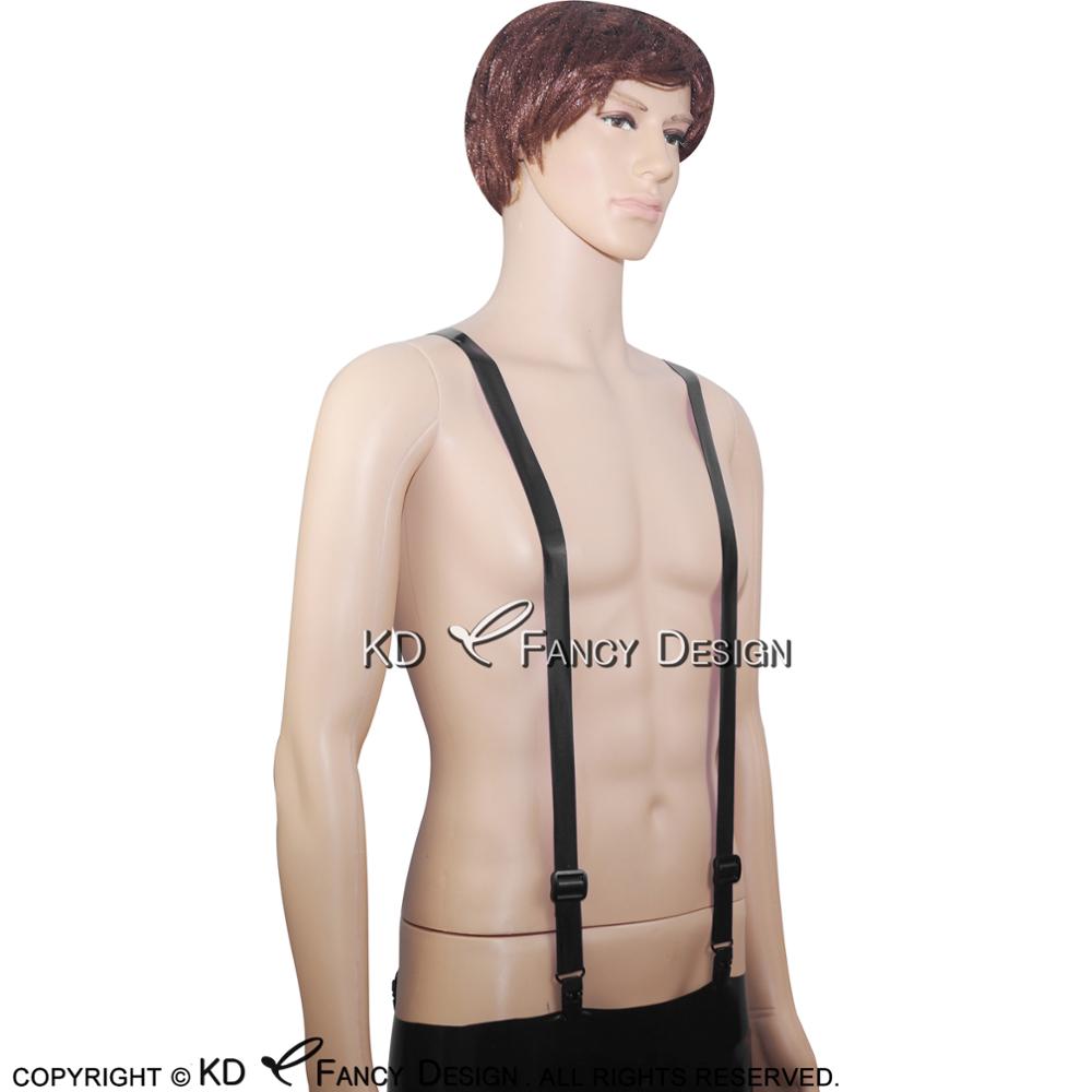 Black Sexy Rubber Latex Suspen - Garter Belt Set avaliação e preço