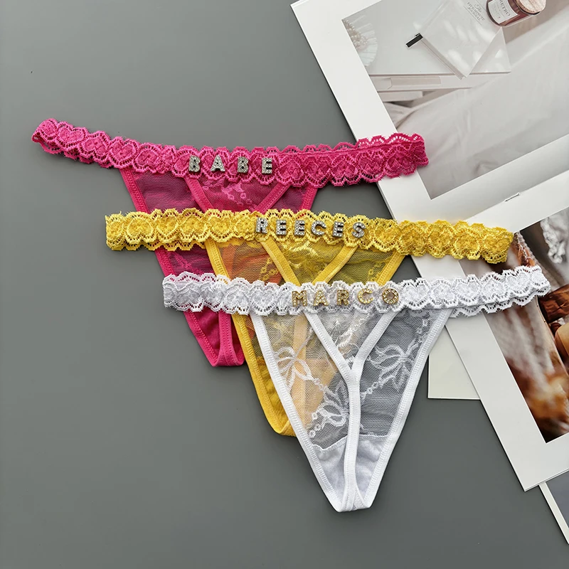 Personality Custom Thong Name  - Thong Bikini Women avaliação e preço