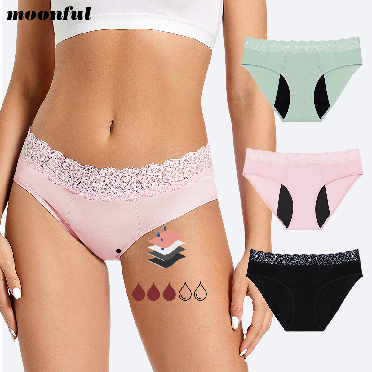 Menstrual Cycle Absorbent Unde - Period Panty Absorbent avaliação e preço