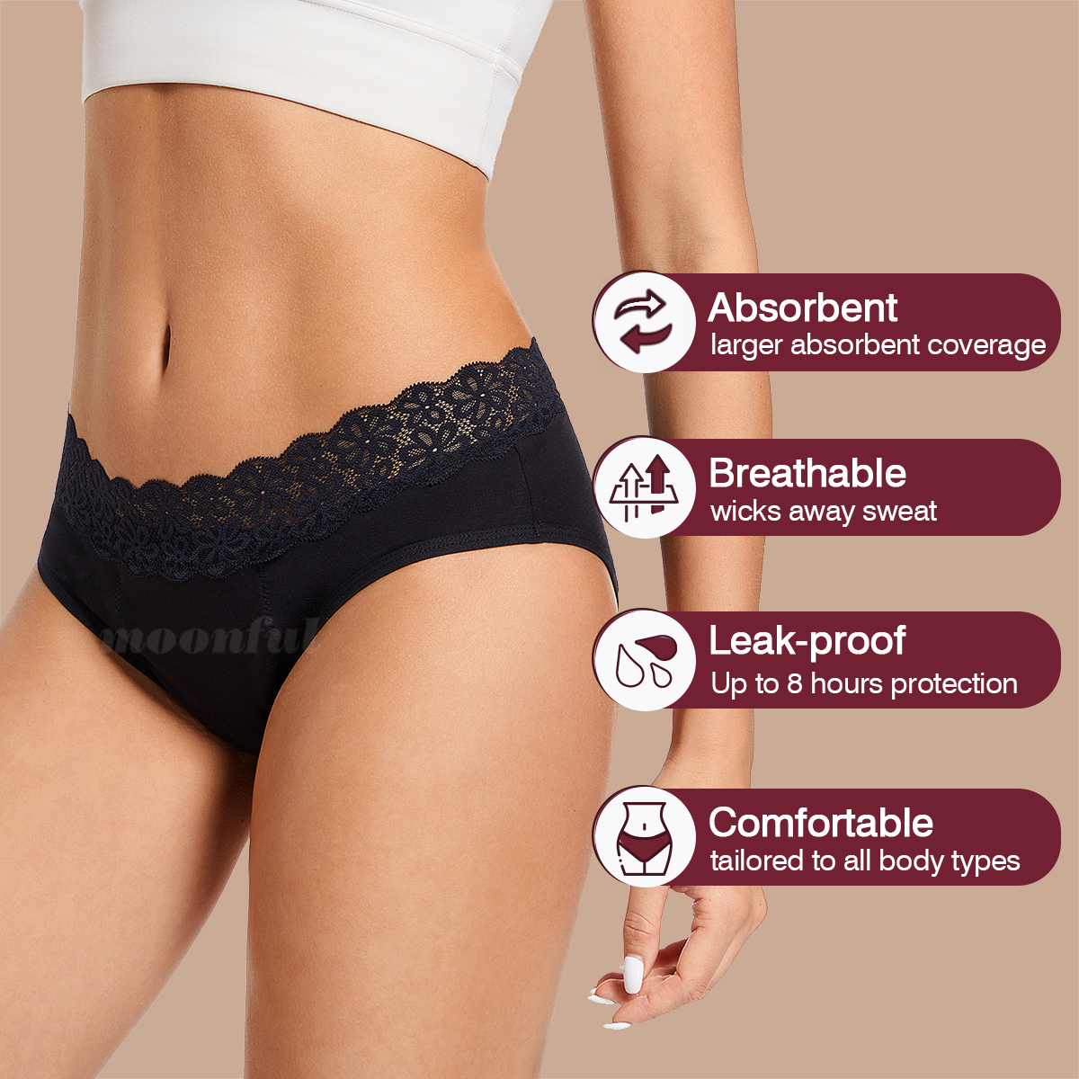Menstrual Cycle Absorbent Unde - Period Panty Absorbent avaliação e preço