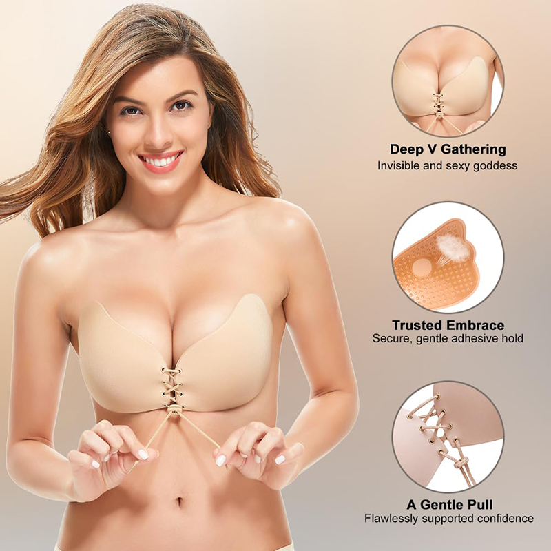1/2 Pairs Women Summer Backles - Strapless Bra Backless avaliação e preço