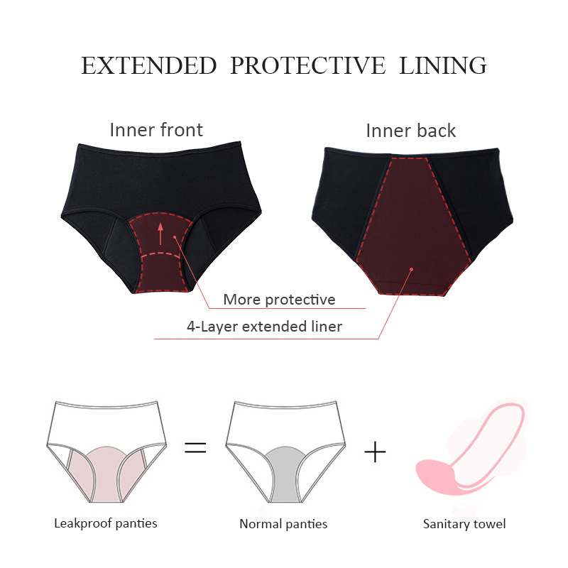3Pcs Heavy Flow Menstrual Pant - Period Panty Absorbent avaliação e preço