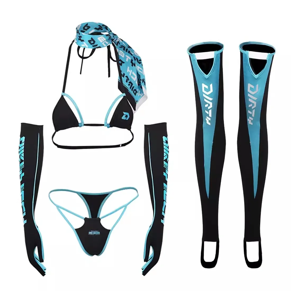 Women Sexy 5 Pieces Bikini Set - Thong Bikini Women avaliação e preço