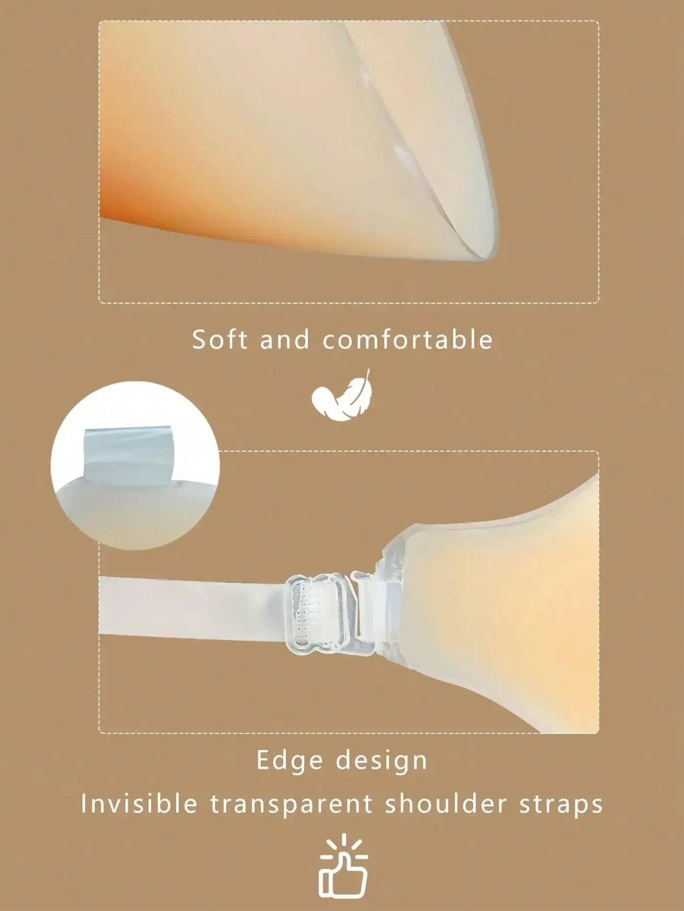 1pc Invisible Backless Straple - Strapless Bra Backless avaliação e preço