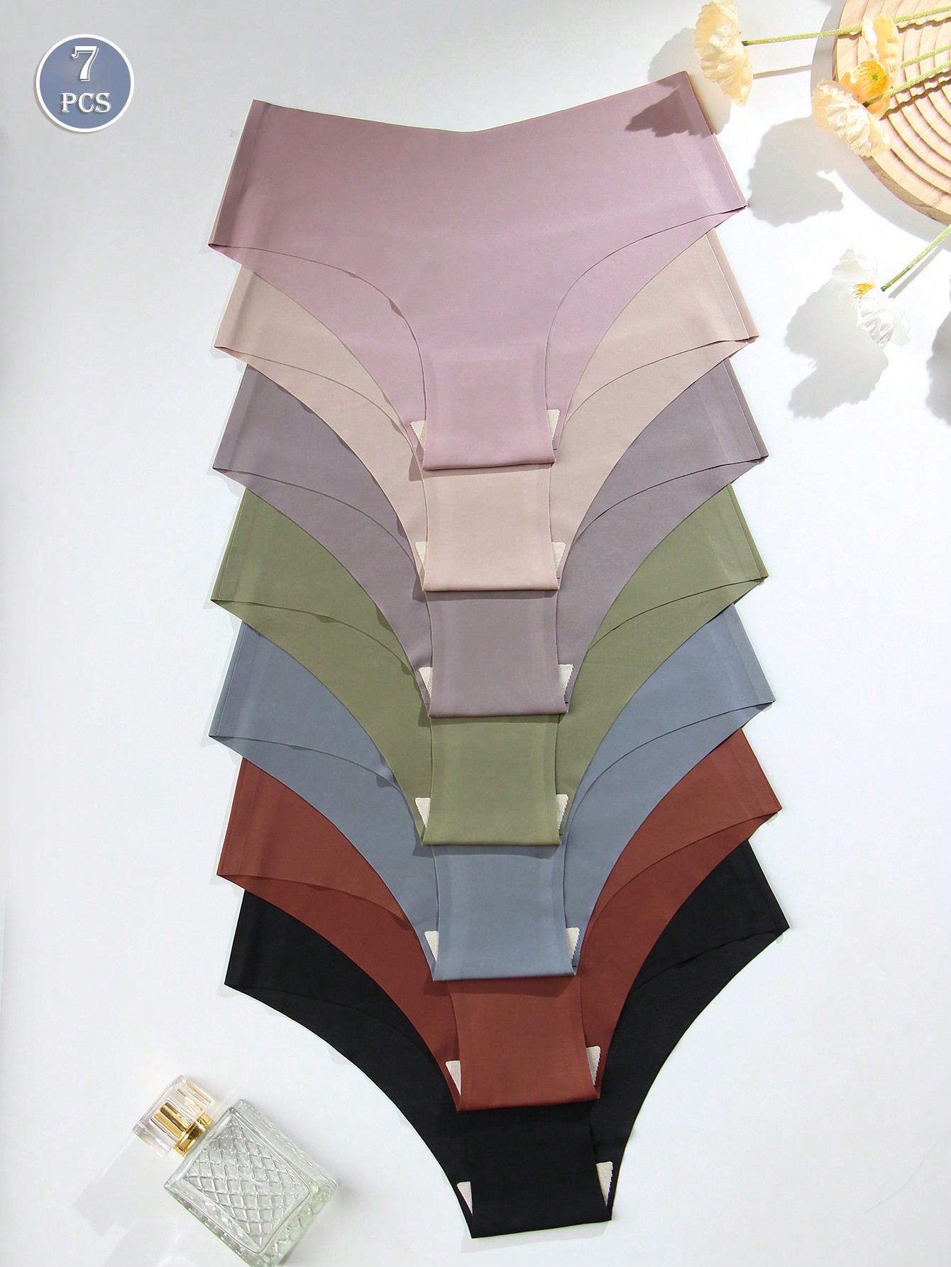 7pcs Seamless Solid Color Full - Seamless Underwear Women avaliação e preço