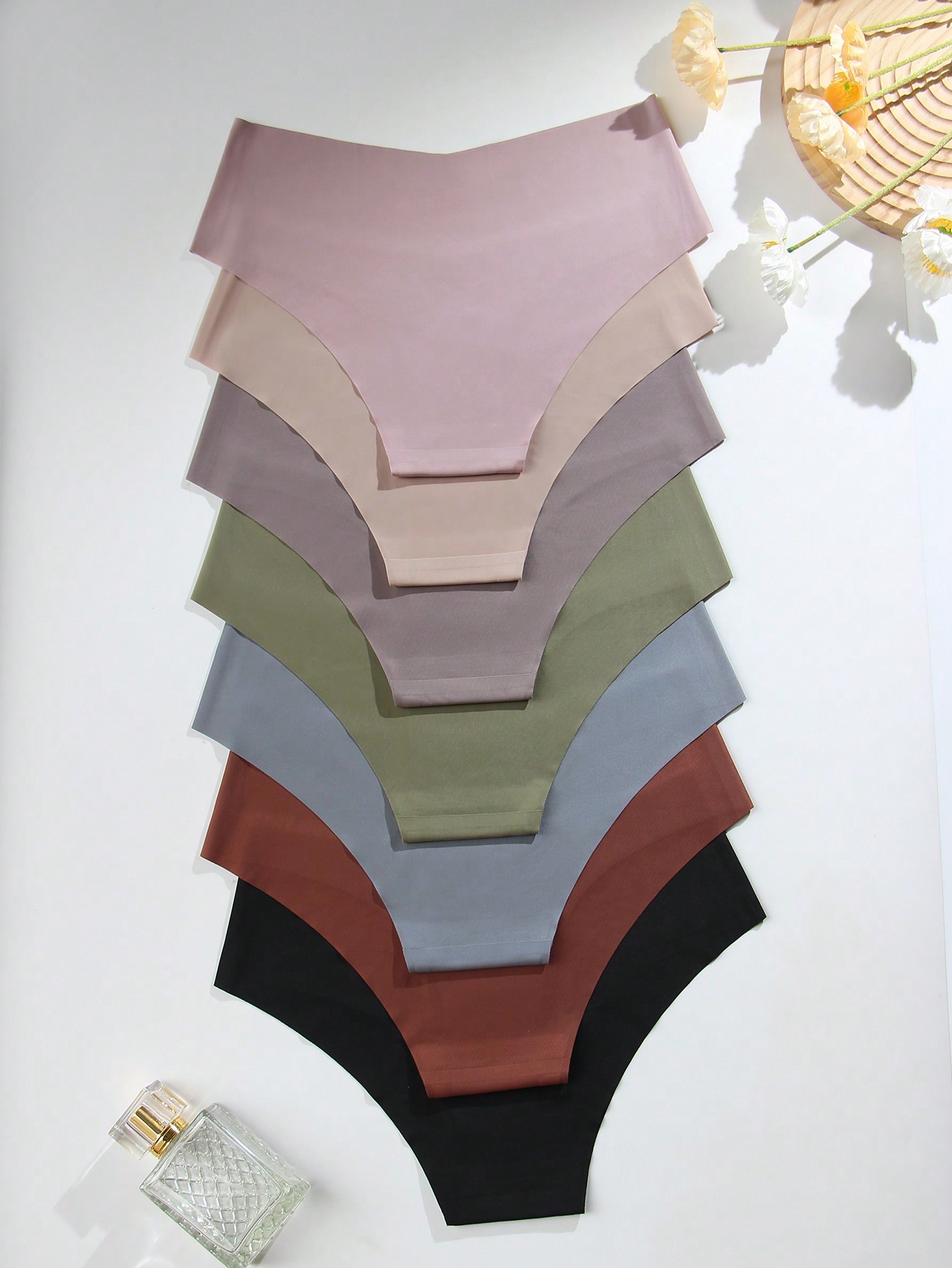 7pcs Seamless Solid Color Full - Seamless Underwear Women avaliação e preço
