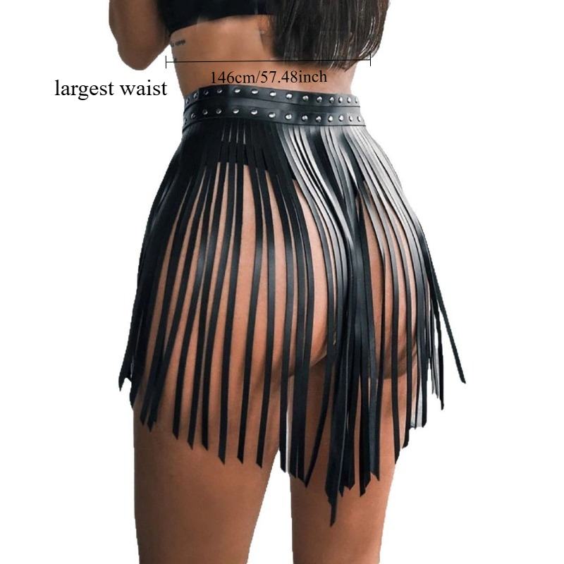 Women Gothic Bondage Skirt Bla - Garter Belt Set avaliação e preço