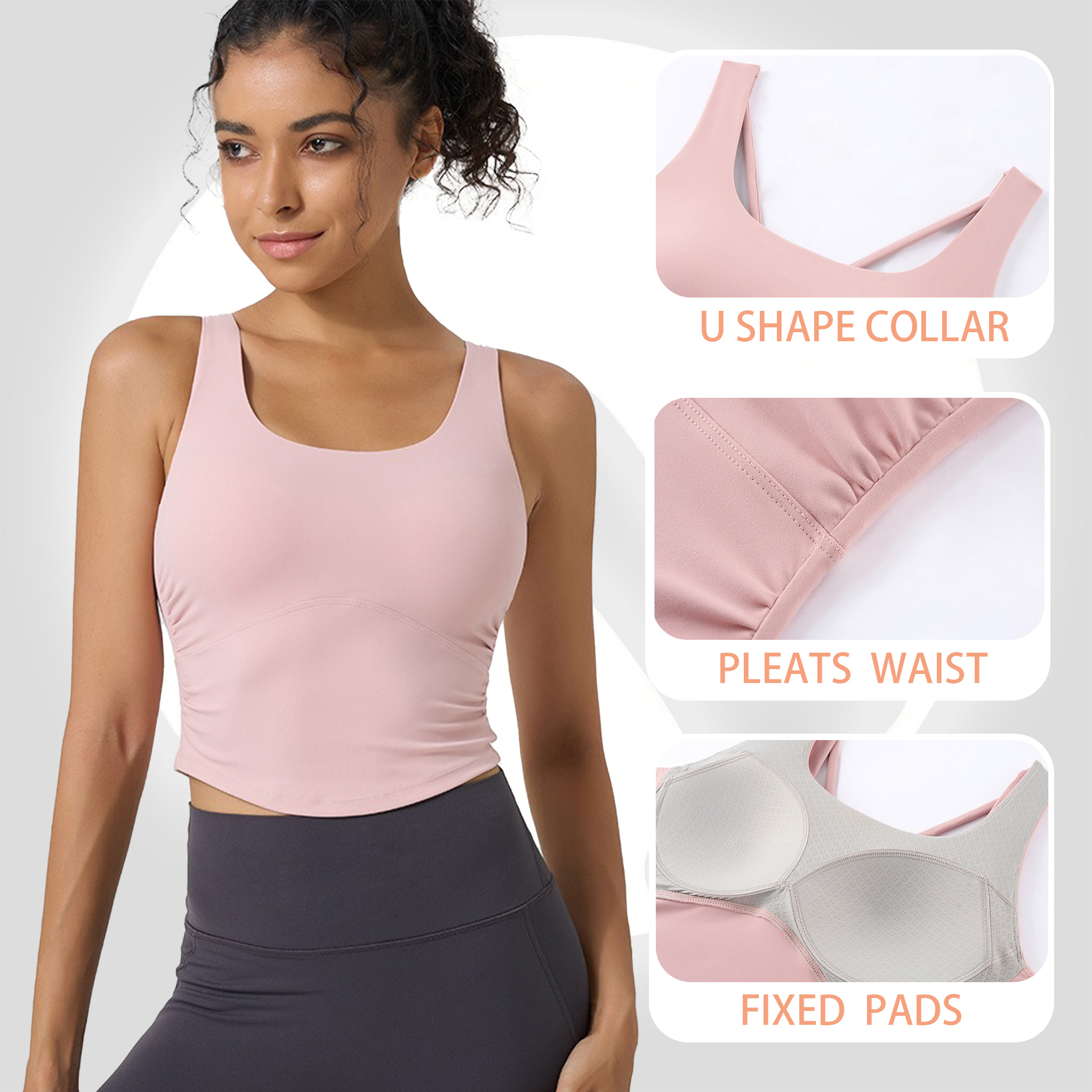 Women's Fixed Cup Yoga Sports  - Sports Bra High Impact avaliação e preço