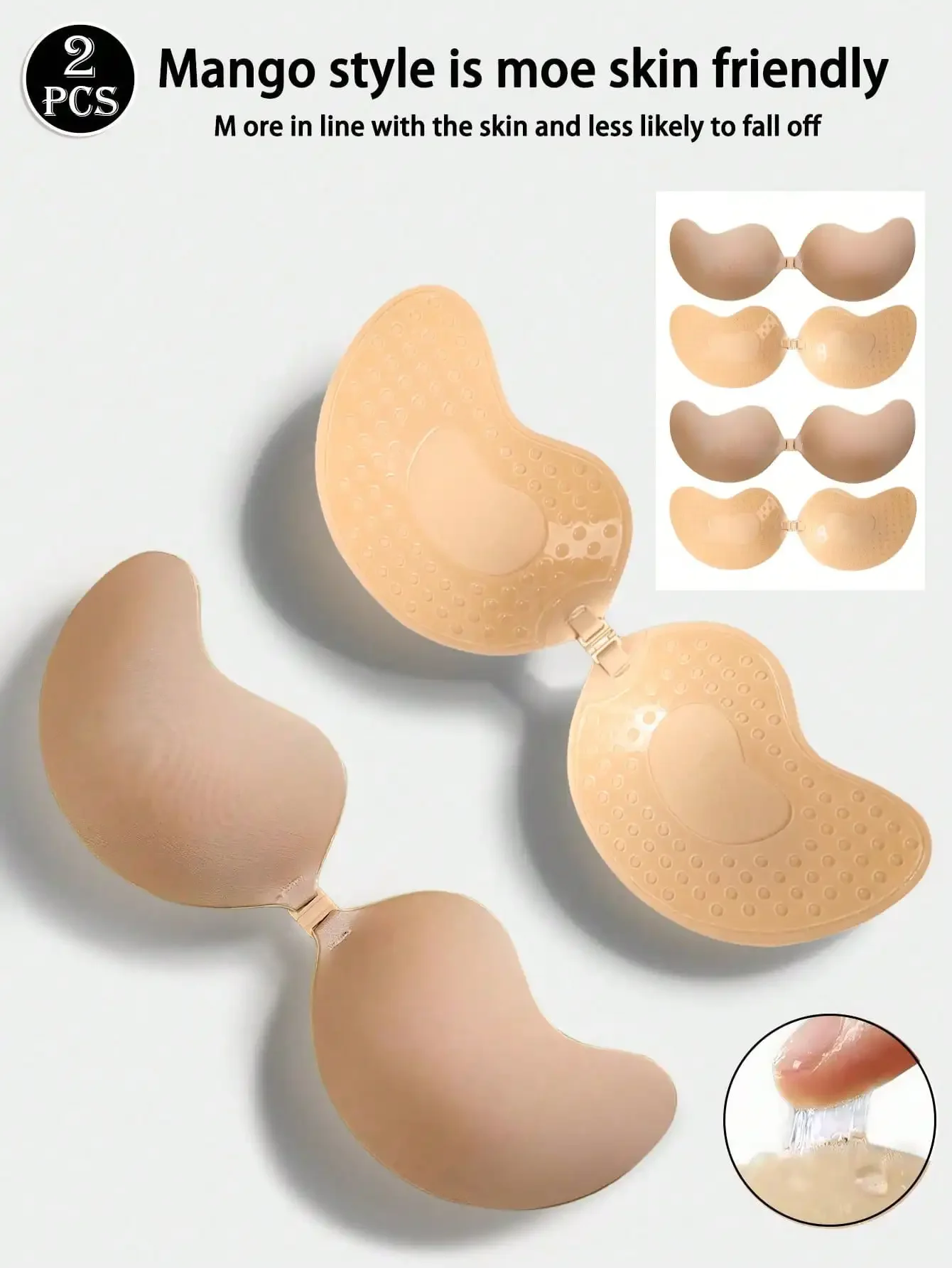 4pcs/Set (2 Black + 2 Nude) St - Silicone Bra Adhesive avaliação e preço