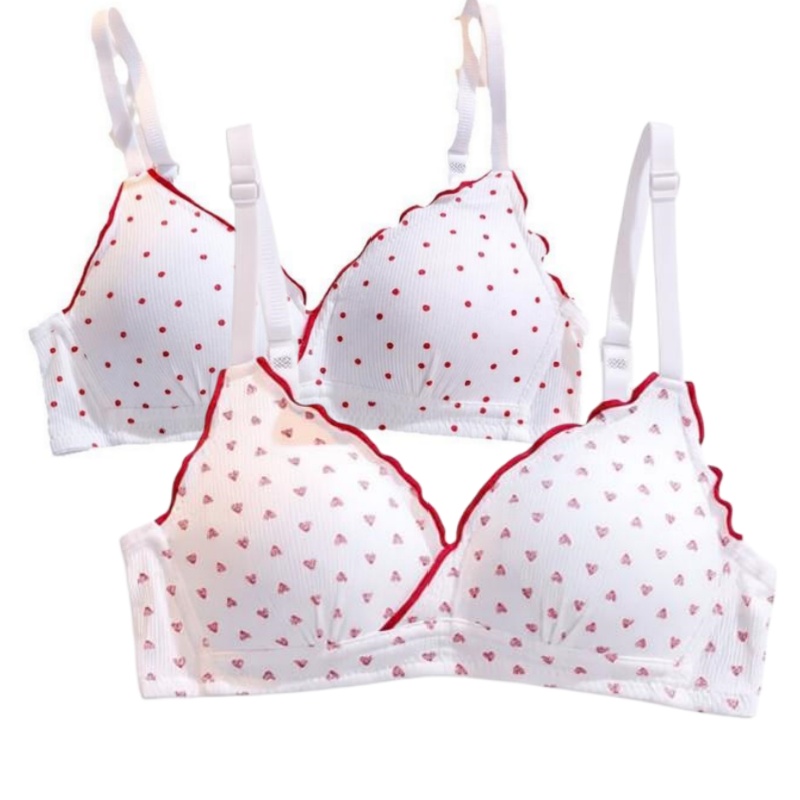 Cute Sweet Wireless Bra Set,Co - Bralette Wireless Soft avaliação e preço