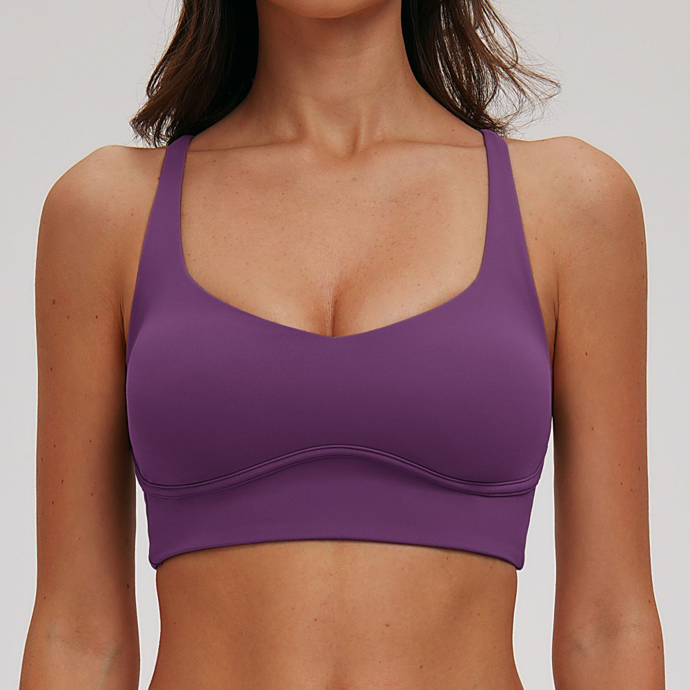 Sexy V-neck Sports Bra Yoga Un - Sports Bra High Impact avaliação e preço