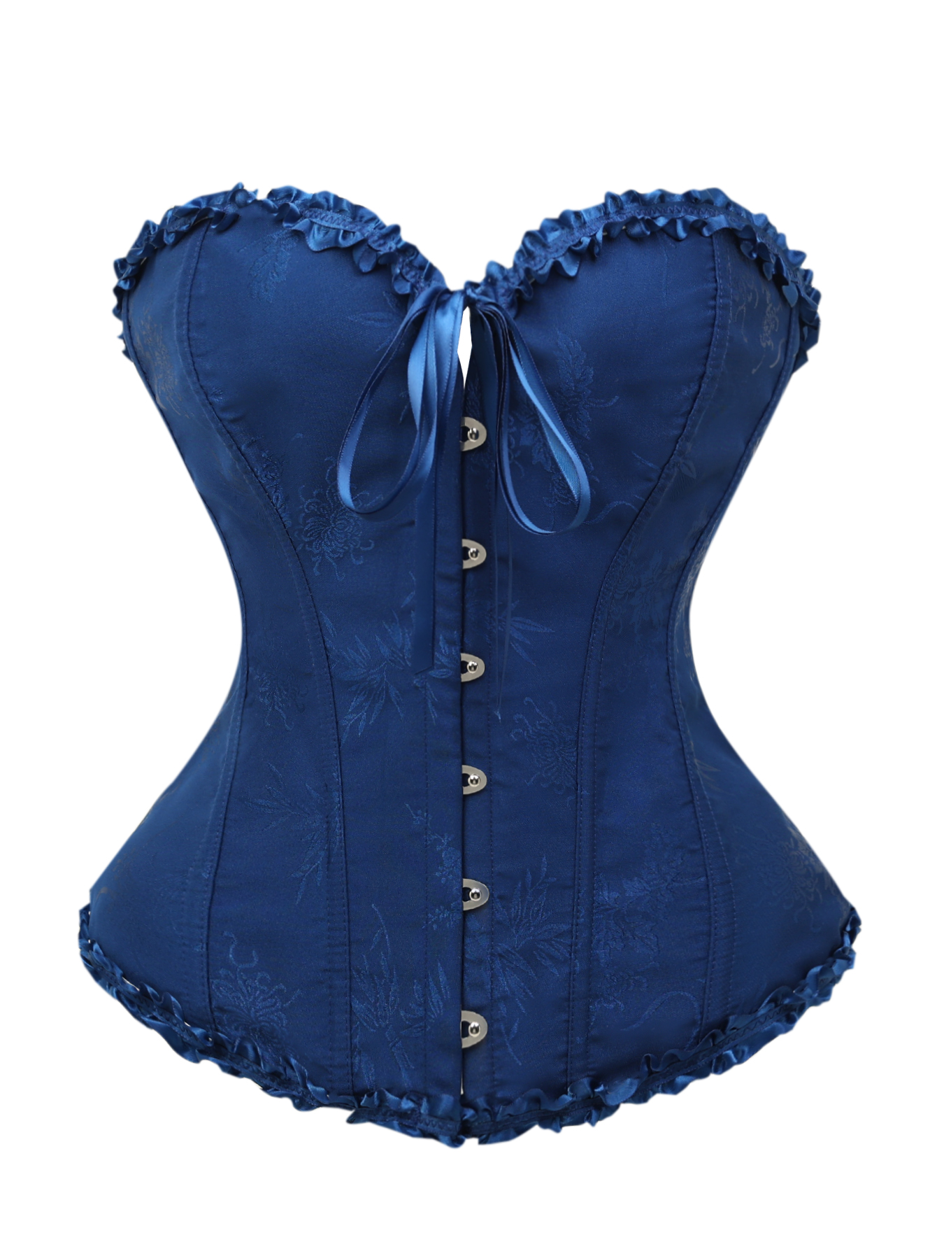 Dark blue jacquard lace edged  - Corset Waist Cinch avaliação e preço