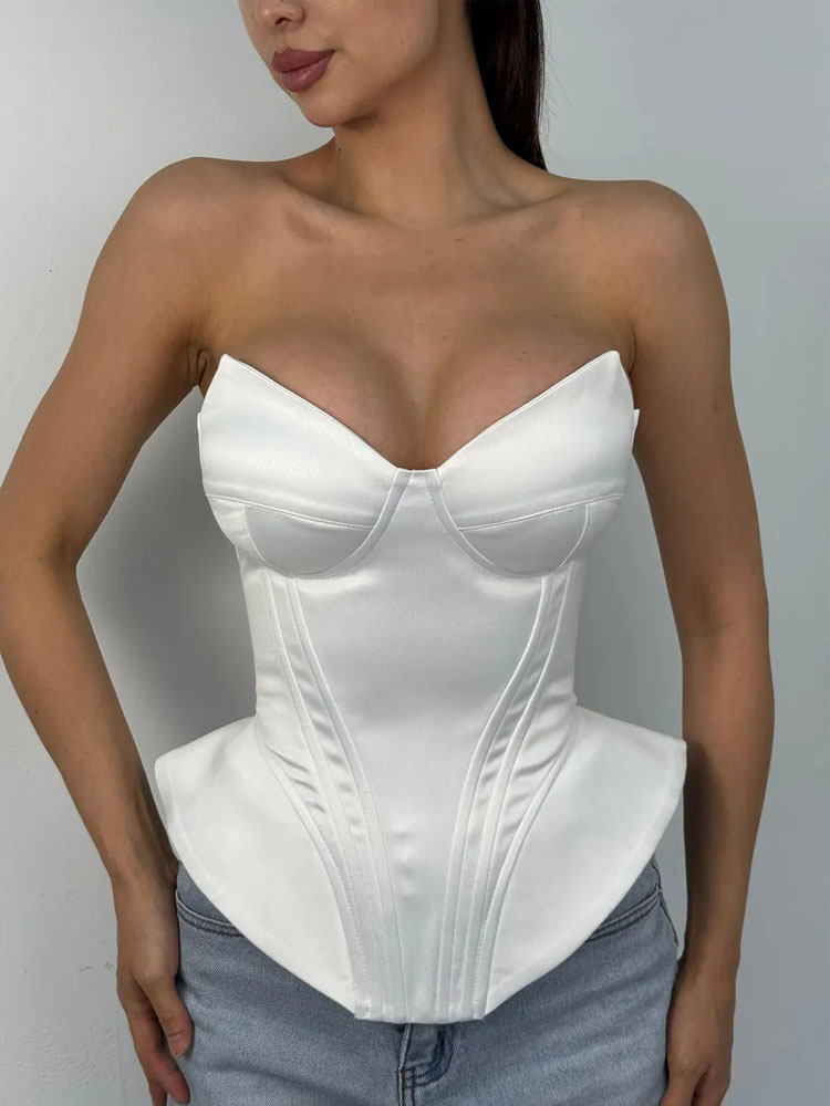 BKQU Sexy Fishbone Strapless C - Corset Waist Cinch avaliação e preço