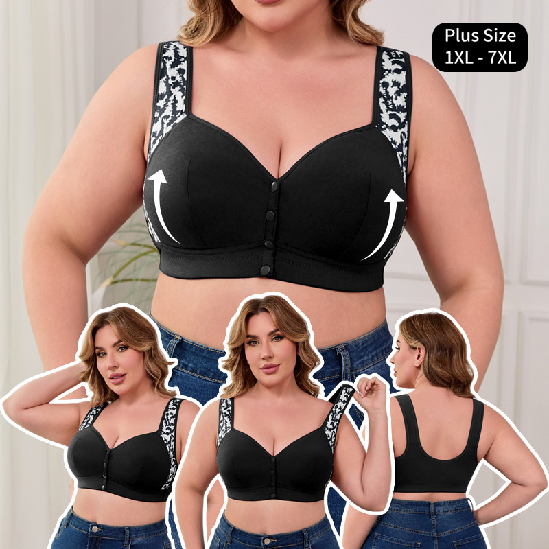 XL-7XL Plus Size Front Buckle  - Seamless Underwear Women avaliação e preço